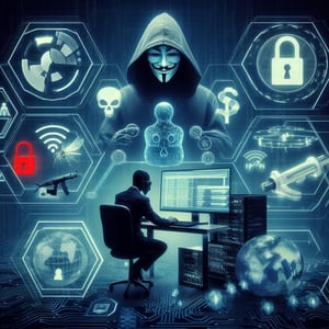 Malware, ransomware, phishing and zero day graphic