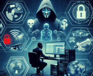 Malware, ransomware, phishing and zero day graphic